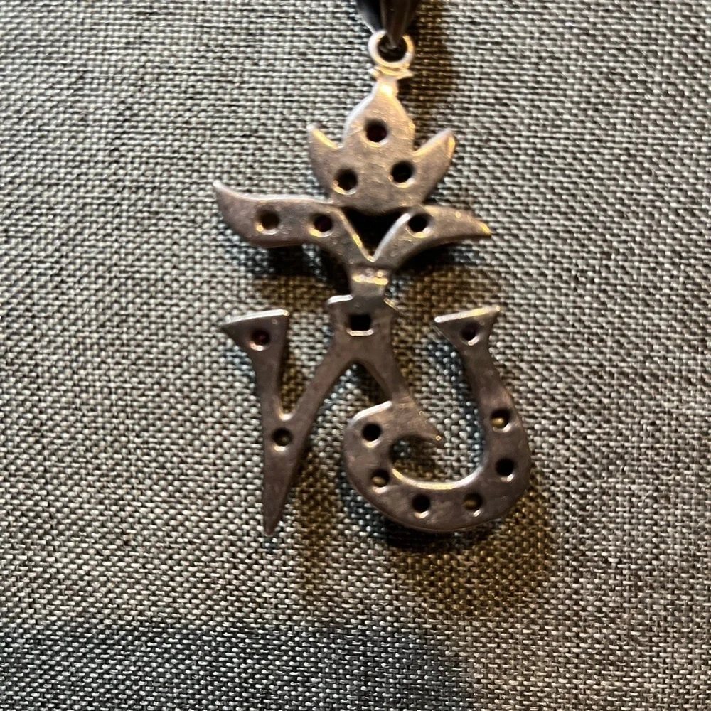Vintage 925 Tibetan Om Pendant